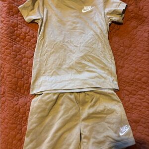 Nike Tan T-Shirt and Shorts Set